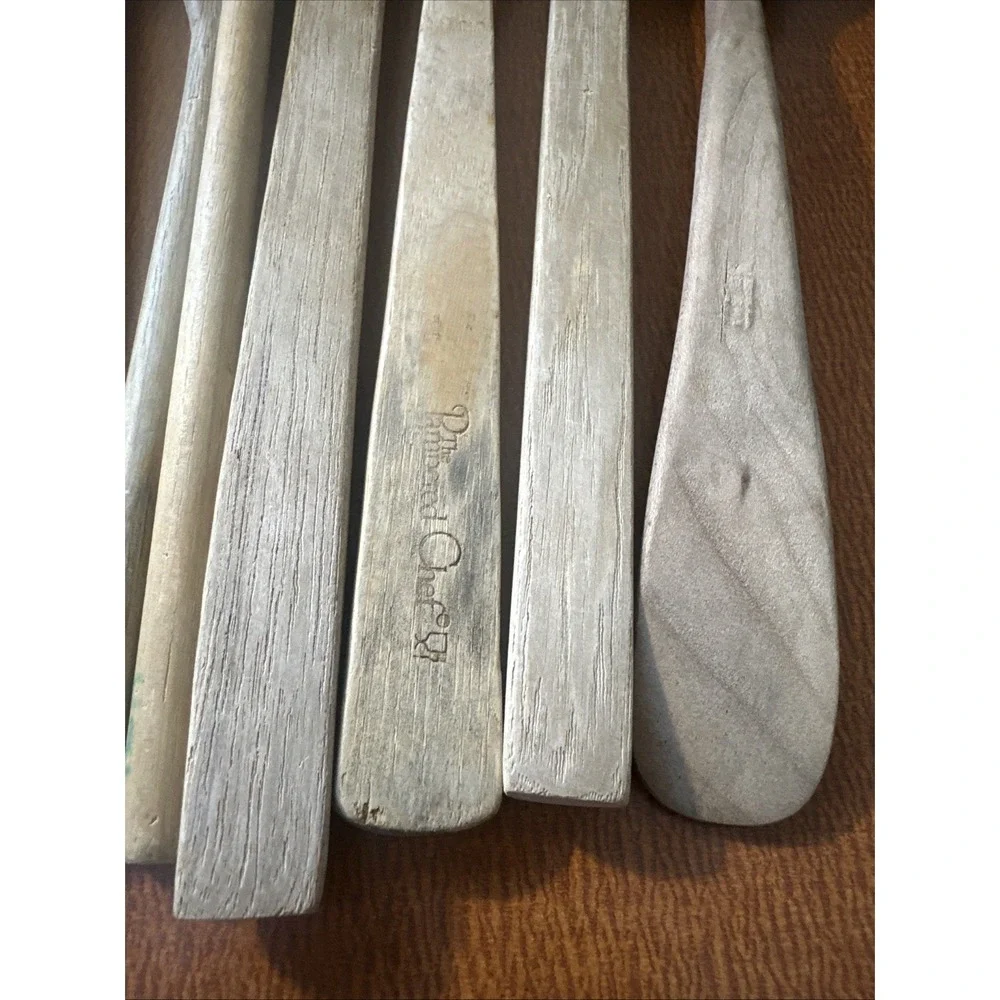 Lot Of 9 Wooden & Bamboo Cooking‎ Utensils